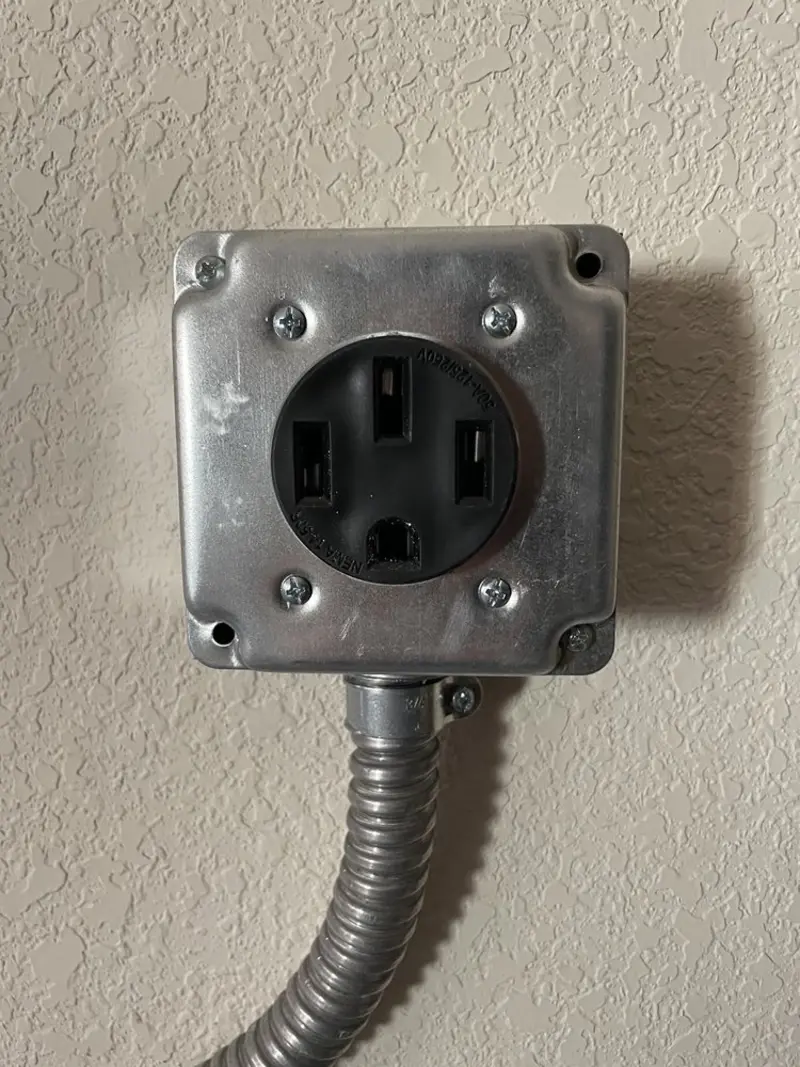NEMA 14-50 outlet installed for Electrical Panel Upgrade in Vinton